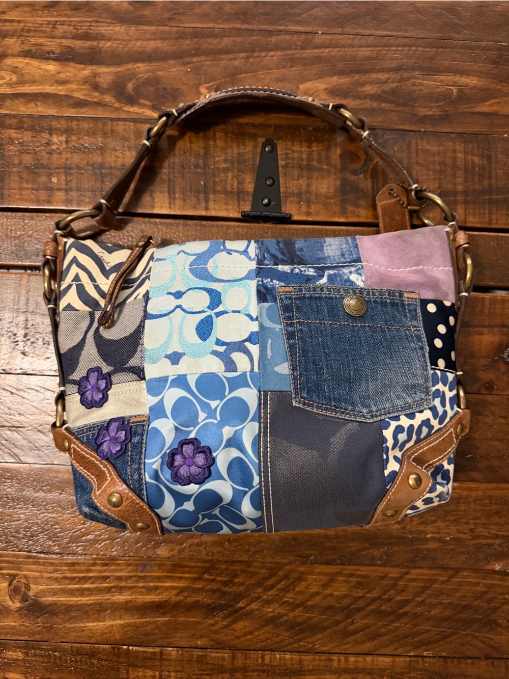 Coach RARE Carly denim hobo purse